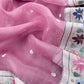 Pink Dregs Pure Tissue Silk Suit in Paithani Weaving