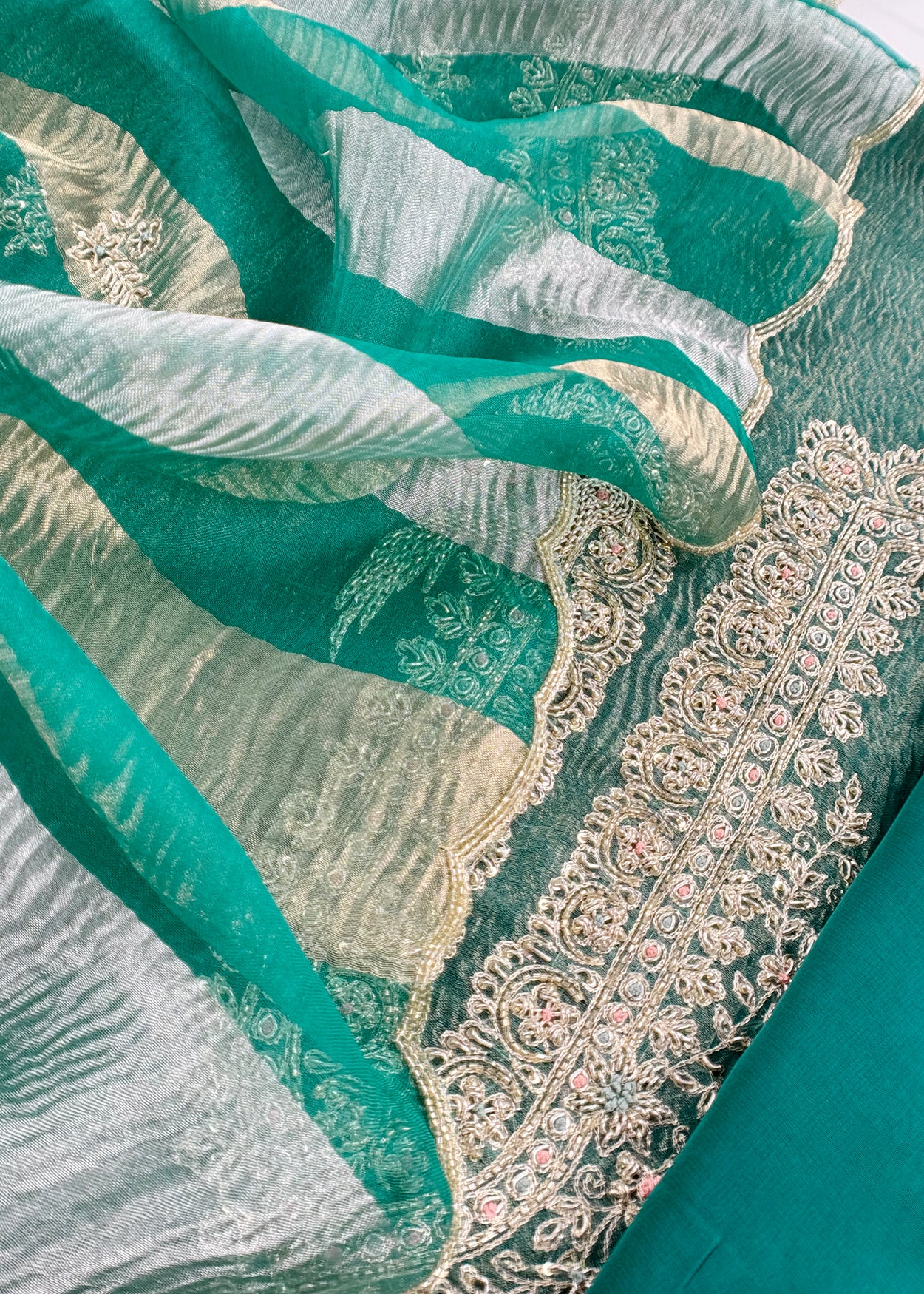 Festive wear Tissue Silk Suit

