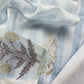 Powder Blue Hand Dyed Linen Kurta And Tabby Dupatta With Gold Foil