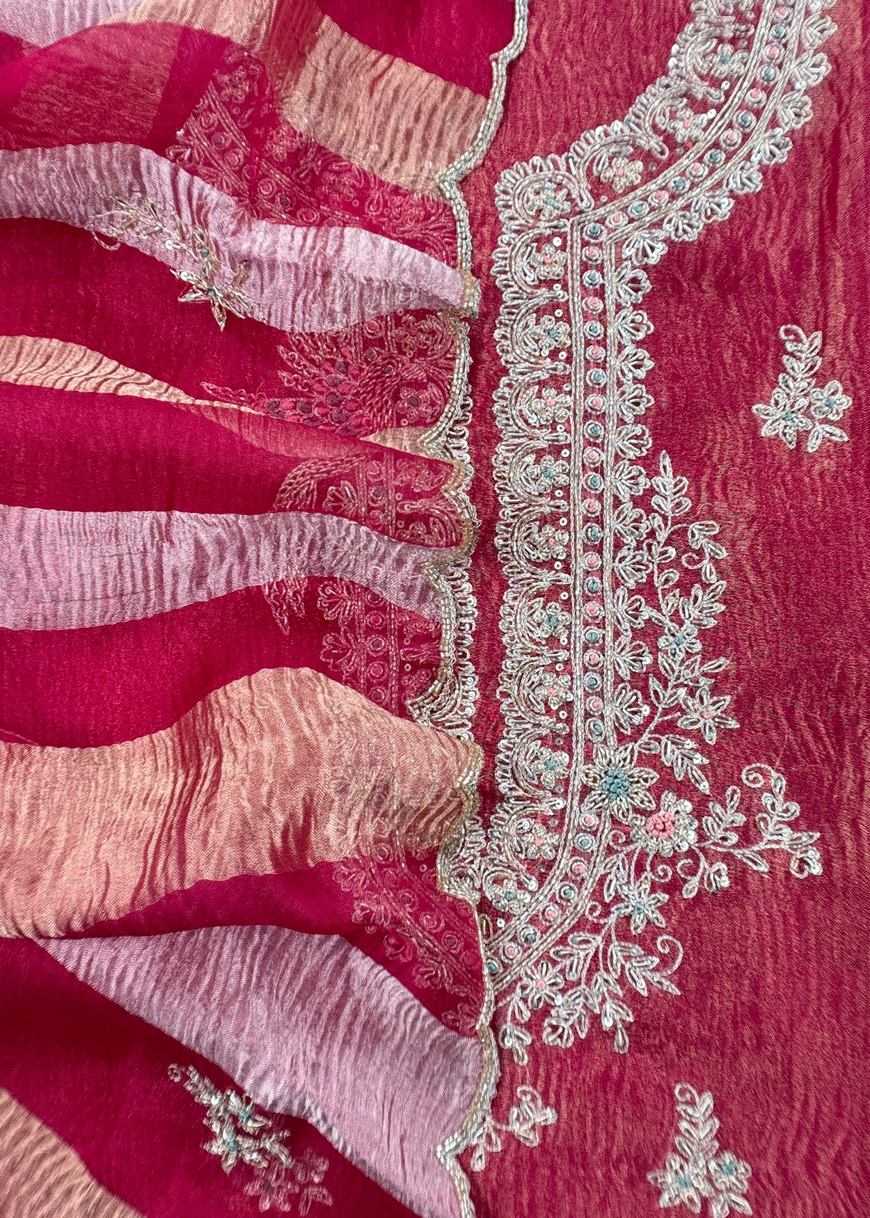 Buy wedding wear suit in tissue silk fabric

