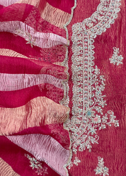 Buy wedding wear suit in tissue silk fabric

