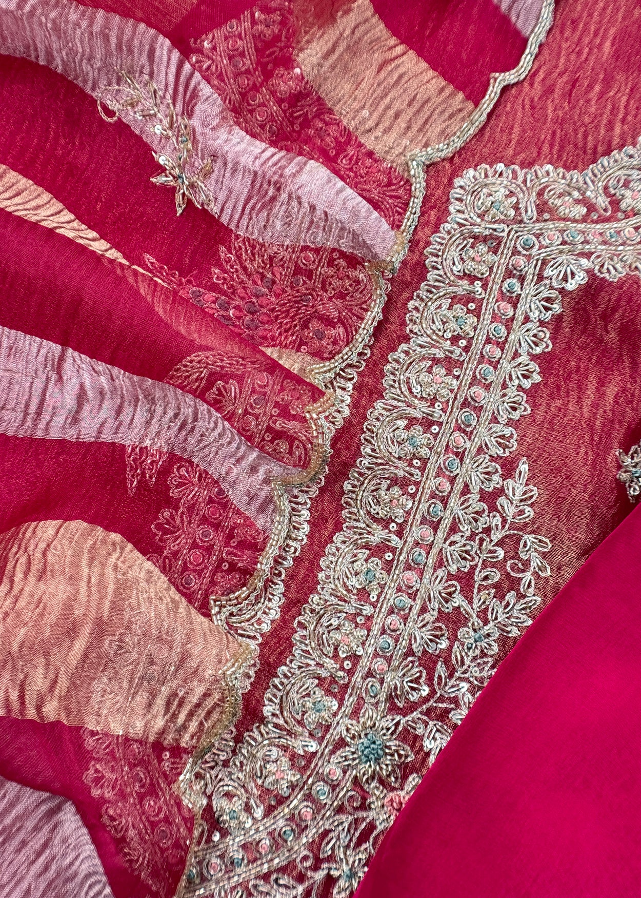 Luxury handloom tissue silk suit with dupatta

