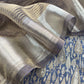 Blue Pure Palm Trees Brocade Silk Kurta And Zari Panel Silk upatta