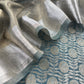 Teal Blue Brocade Silk Kurta And Zari Panel Silk Dupatta