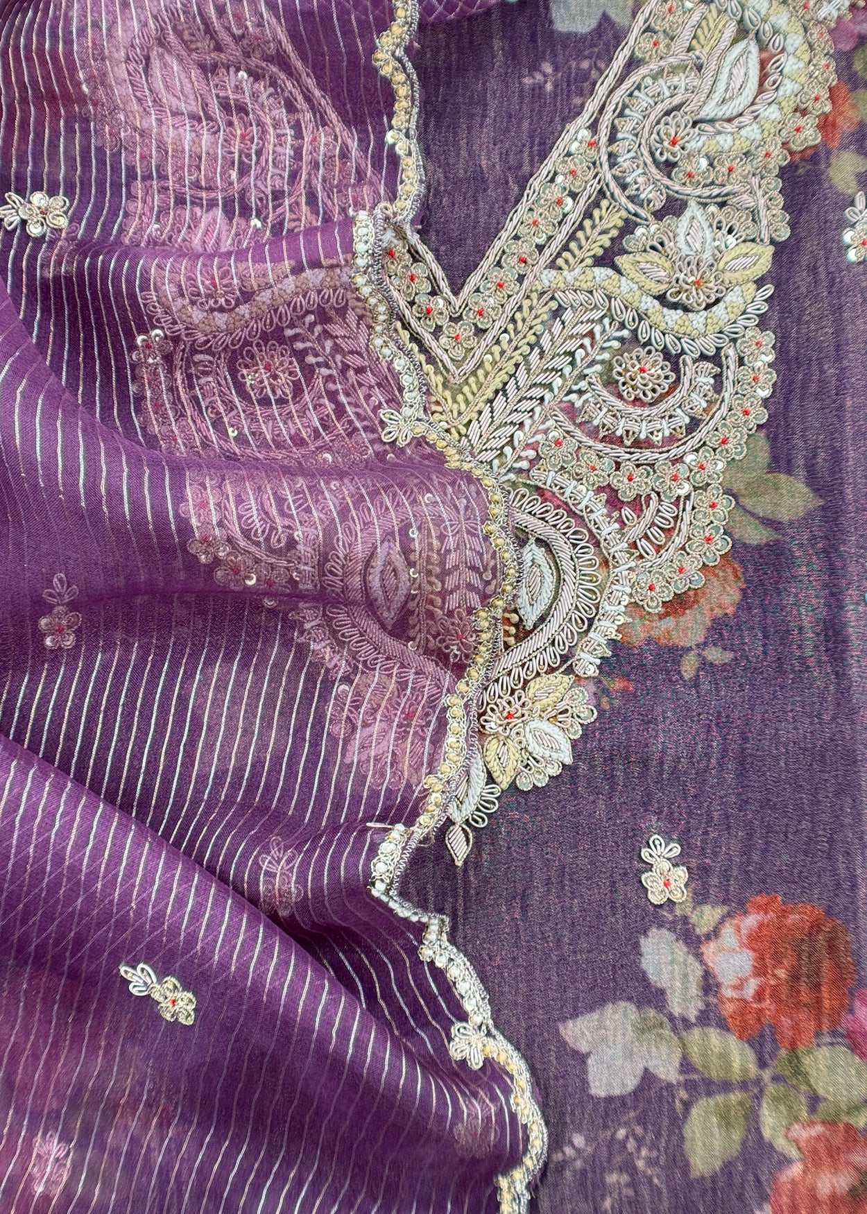Shop Designer Tissue Suit For Party And Wedding Celebration

