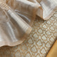 Mustard Ochre Designer Pure Brocade silk kurta And Tissue Silk Dupatta