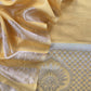 Yellow Pure Banarasi Silk suit with Zari Weaving