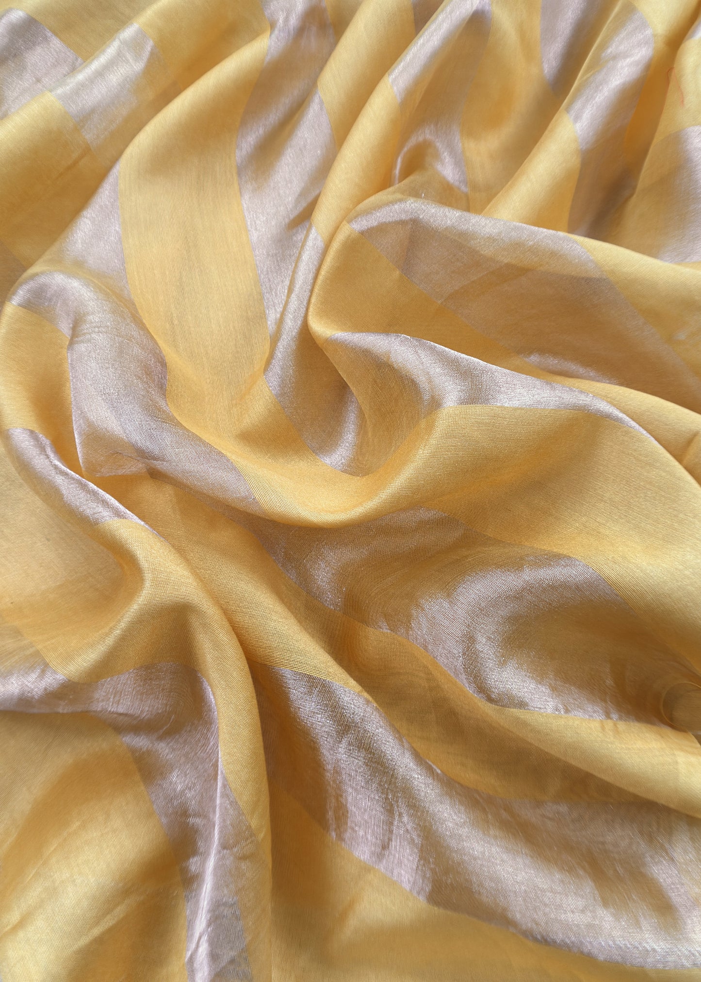 Yellow Pure Banarasi Silk suit with Zari Weaving