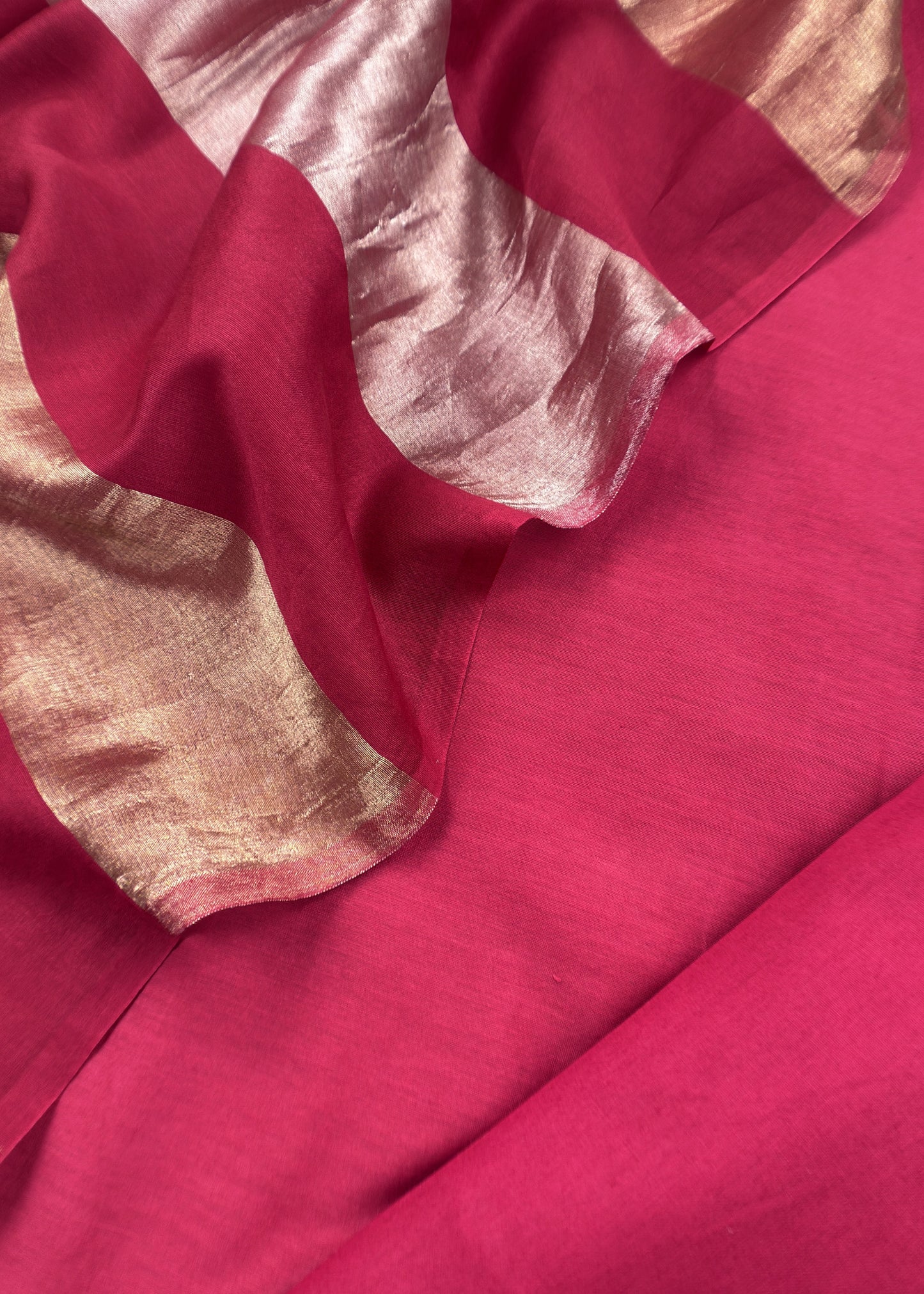 Red Pure Banarasi Silk Suit With Zari Weaving