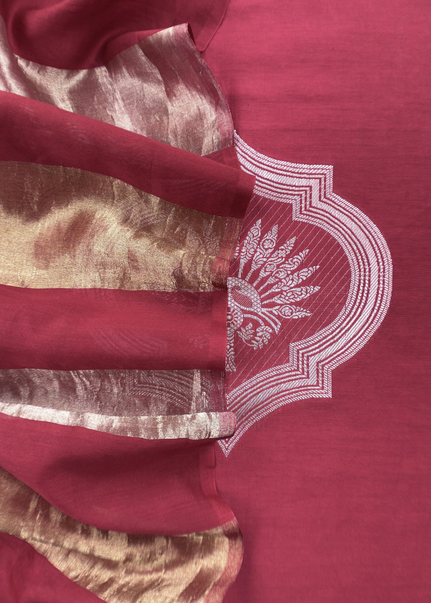 Pure Banarasi Silk suit with Zari Weaving