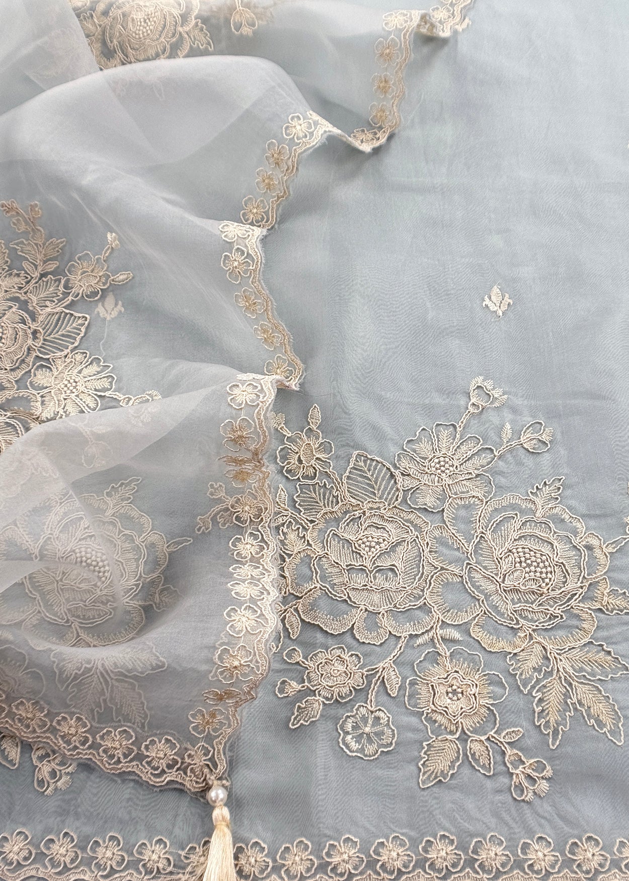 Premium quality kora silk unstitched suit with dupatta

