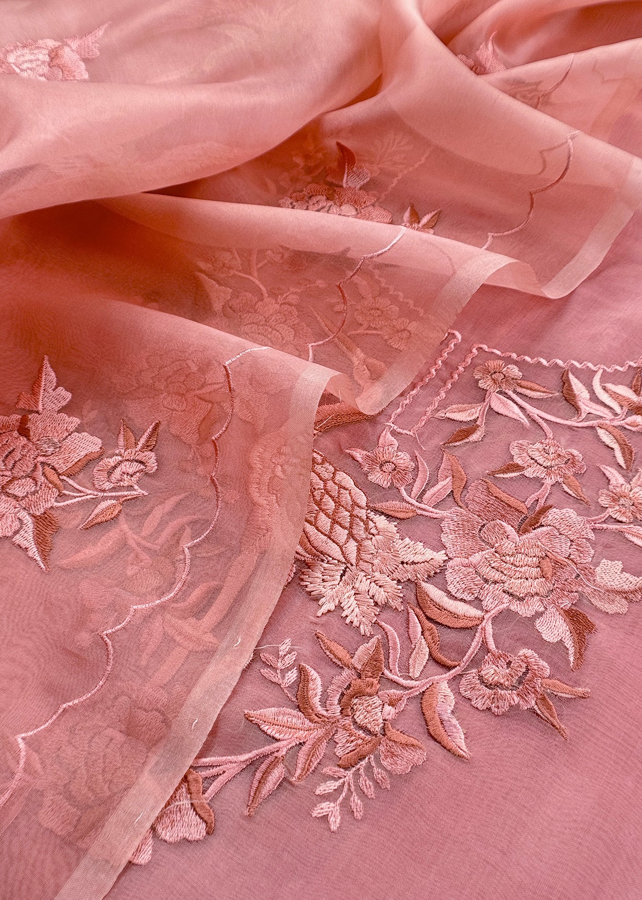 Premium quality kora silk unstitched suit with dupatta

