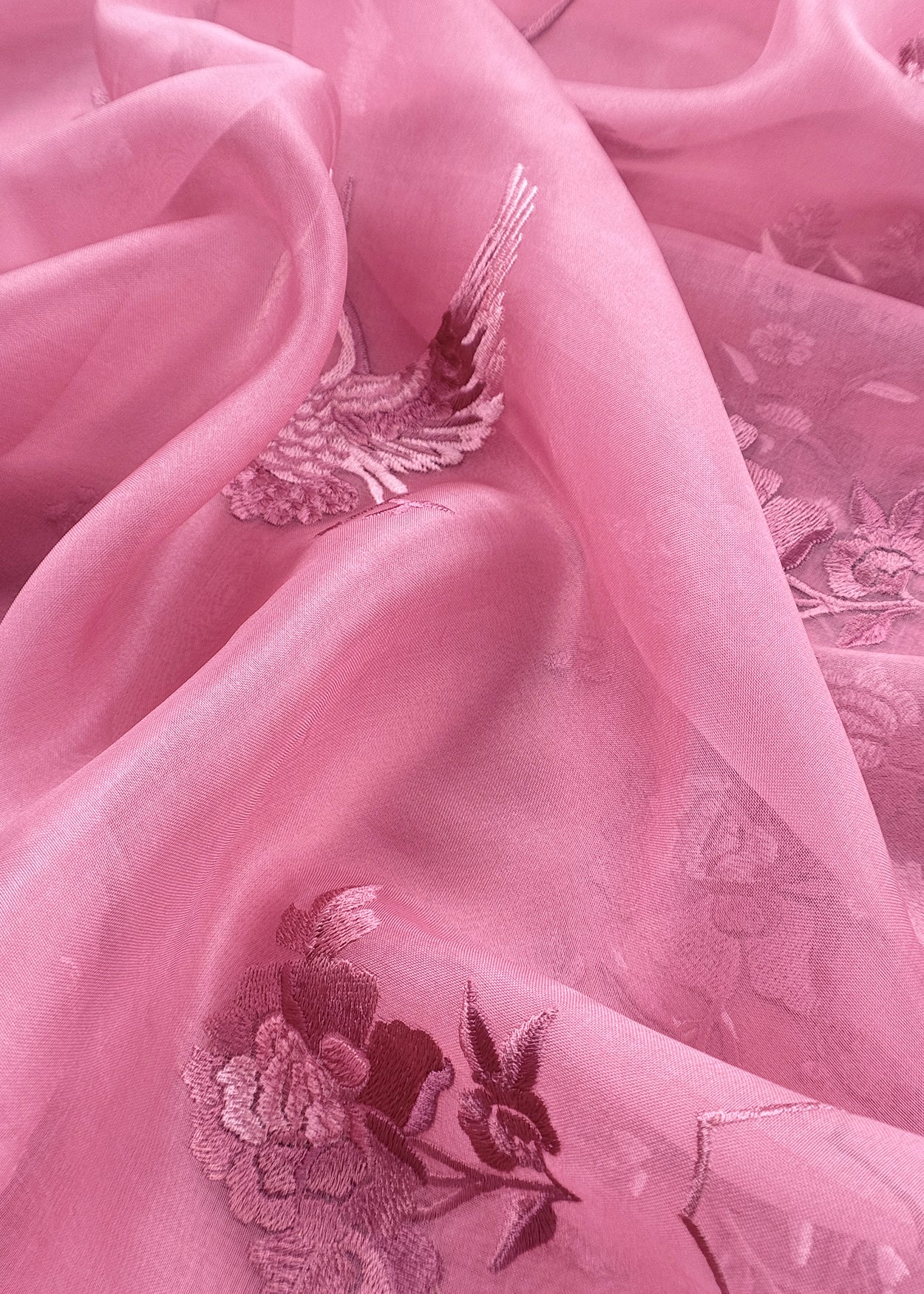 Luxury kora silk suit with resham parsi embroidery

