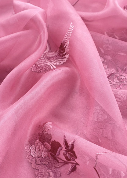 Luxury kora silk suit with resham parsi embroidery

