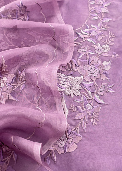 Premium quality kora silk unstitched suit with dupatta

