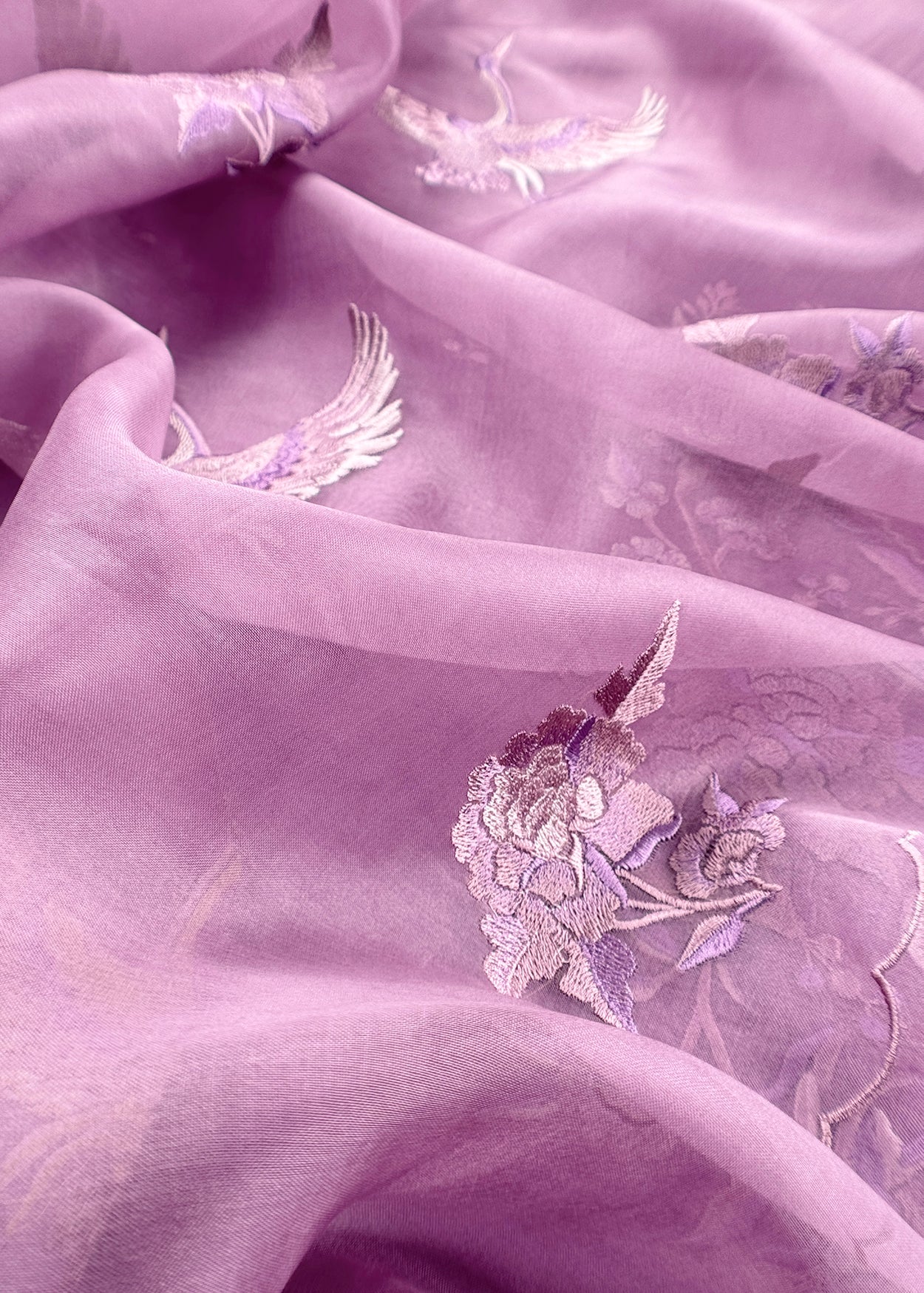 Luxury kora silk suit with resham parsi embroidery

