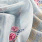 Pure kora silk suit with parsi thread embroidery

