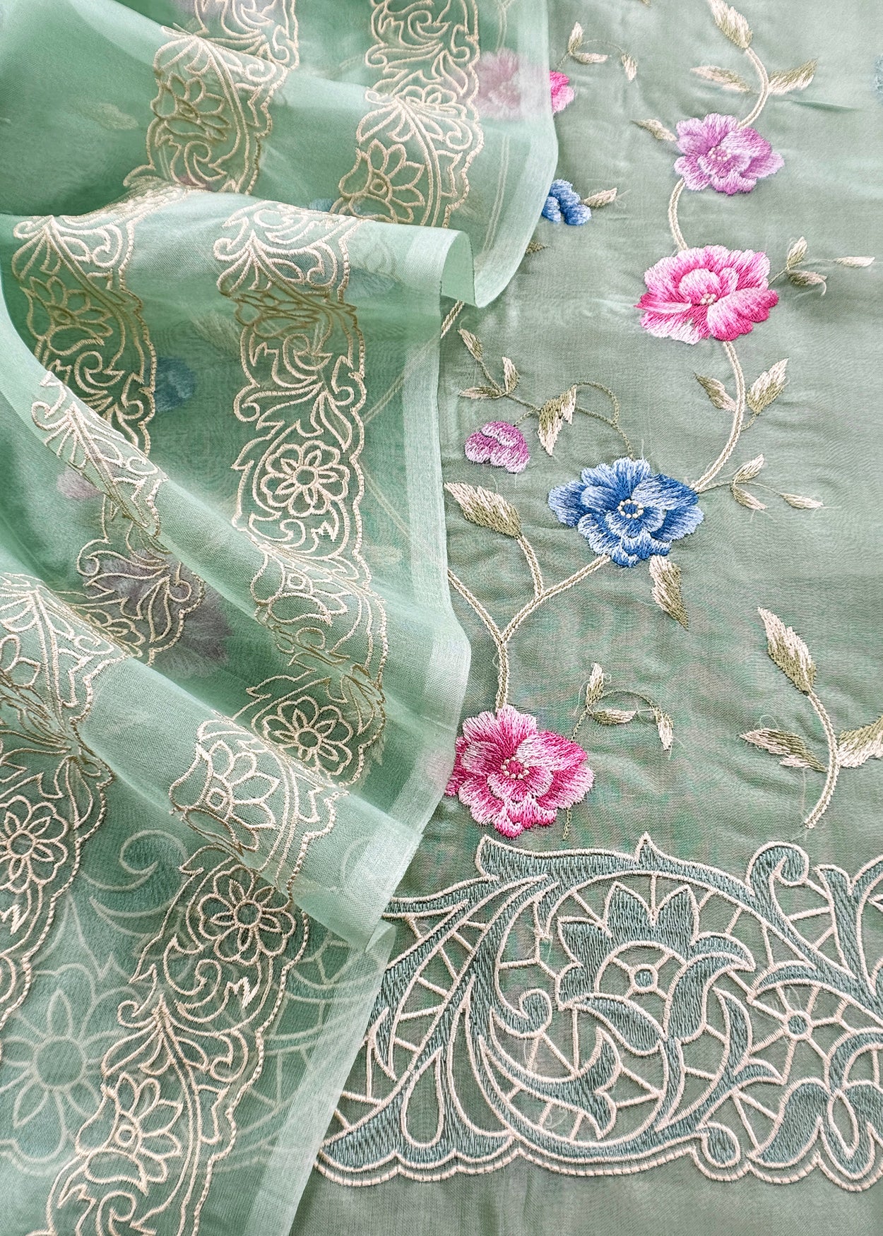 Kora silk suit for the trousseau collection

