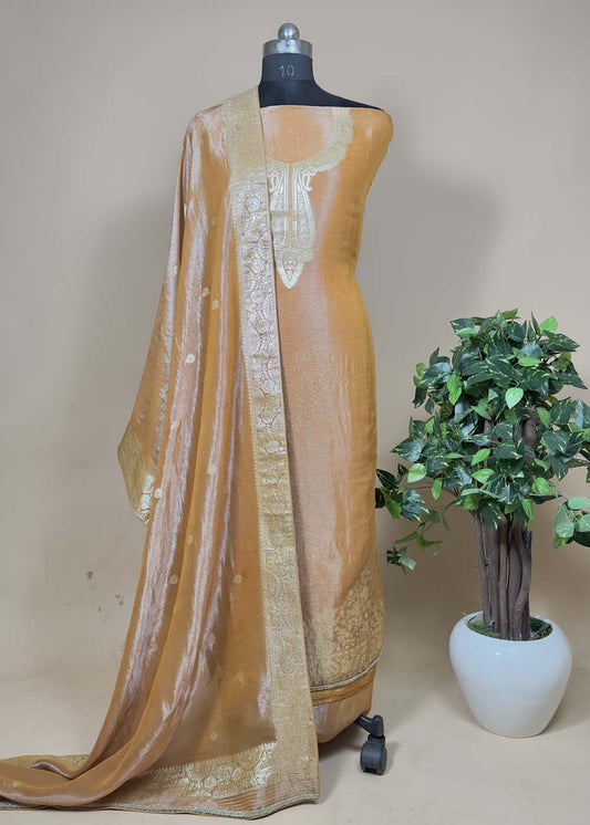 Golden Yellow Tissue Silk Suit Set