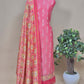 Gajari Pink Maheshwari Silk Suit Set Patola Print Dupatta