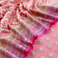Pink Luxe Handloom Khaddi Georgette Bandhani Suit Fabric