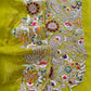Premium quality kora silk unstitched suit with dupatta

