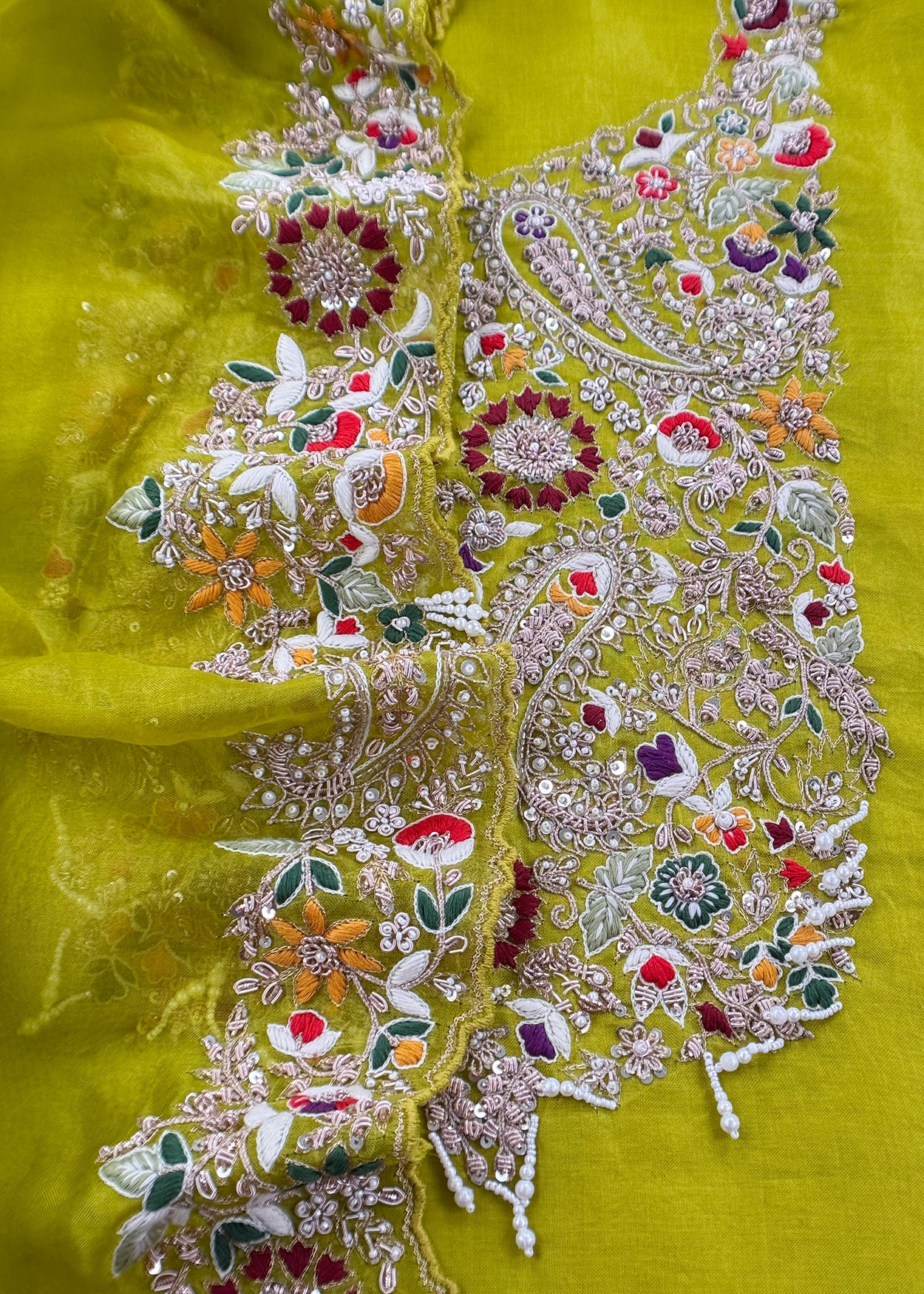 Premium quality kora silk unstitched suit with dupatta

