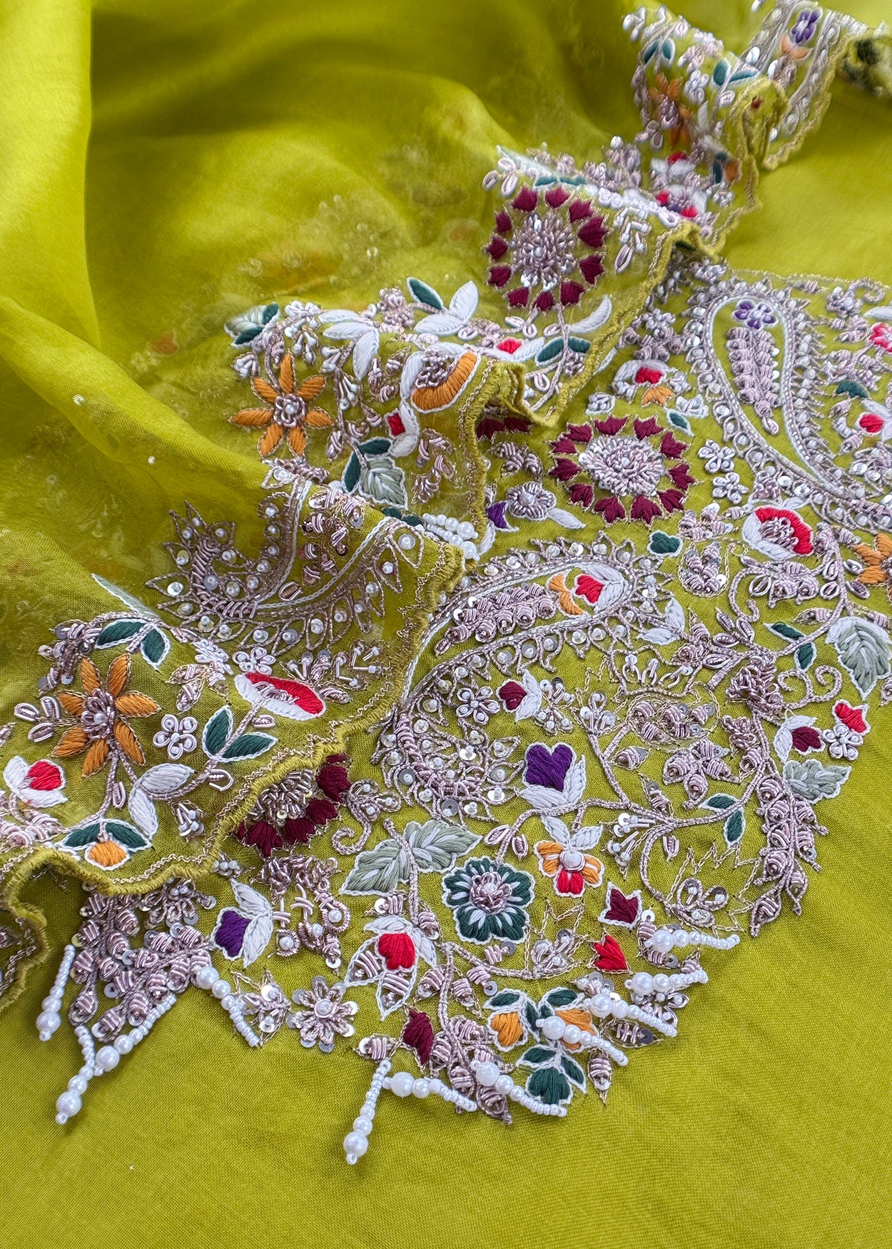 Kora silk suit for bridal trousseau

