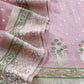 Pure georgette suit with kadwa brocade jaal weaving


