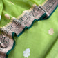 Luxury Handloom kora silk suit with dupatta