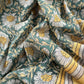Bottle Green 80gm Chanderi Silk Suit Fabric With Kalamkari Hand Block Printing