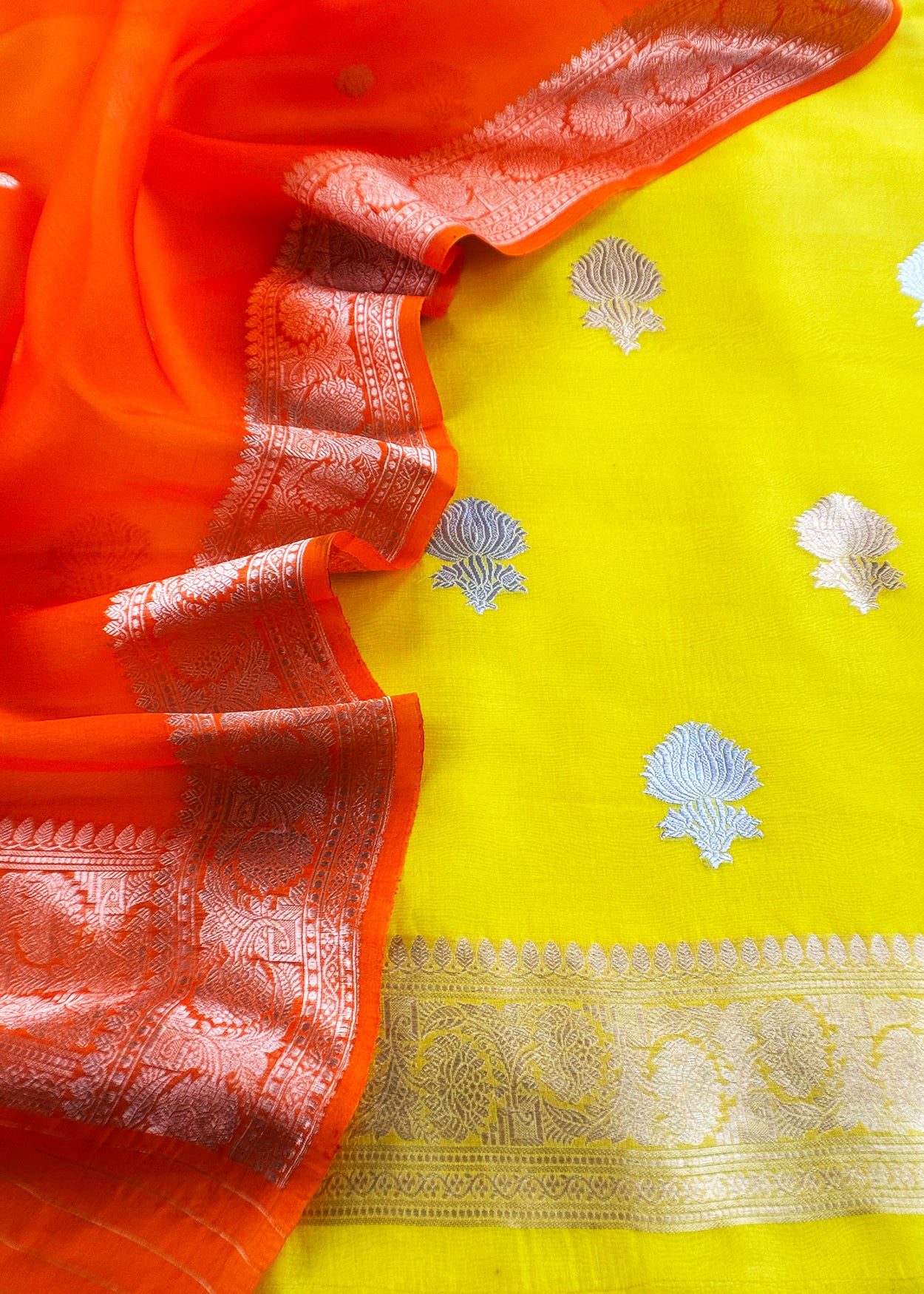 Festive celebration kora silk suit at the best price

