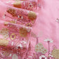 Baby Pink Handloom Kora Silk Suit With Parsi Embroidery