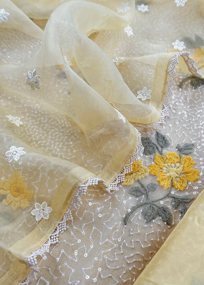 festive wear premium organza silk suit

