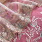 Pink Kalasheel Luxe Organza Suit With Pitta Hand Work