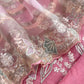 Pink Kalasheel Luxe Organza Suit With Pitta Hand Work