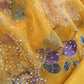 Yellow Pure Organza Unstitched Suit With Dupatta