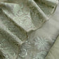 Green Handloom Kora Silk Suit With Parsi Embroidery