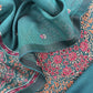 Green Linen Chanderi Suit Fabric with Jamdani Weaving And Embroidery