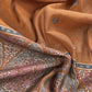 Mustard Ochre Linen Chanderi Suit Fabric With Jamdani Weaving And Embroidery