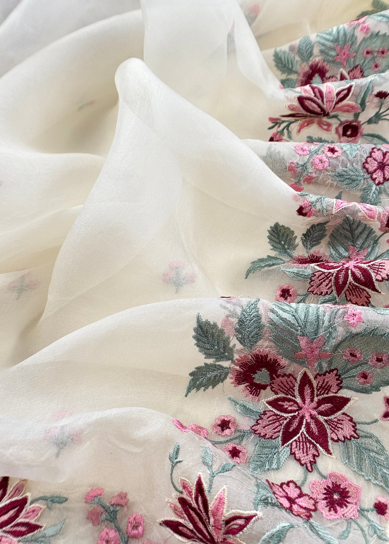 Premium quality organza unstitched suit with dupatta

