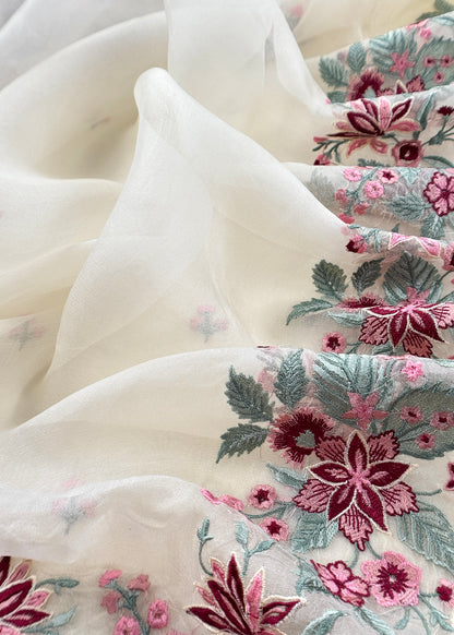 Premium quality organza unstitched suit with dupatta

