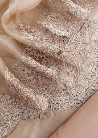 Premium quality kora silk unstitched suit with dupatta

