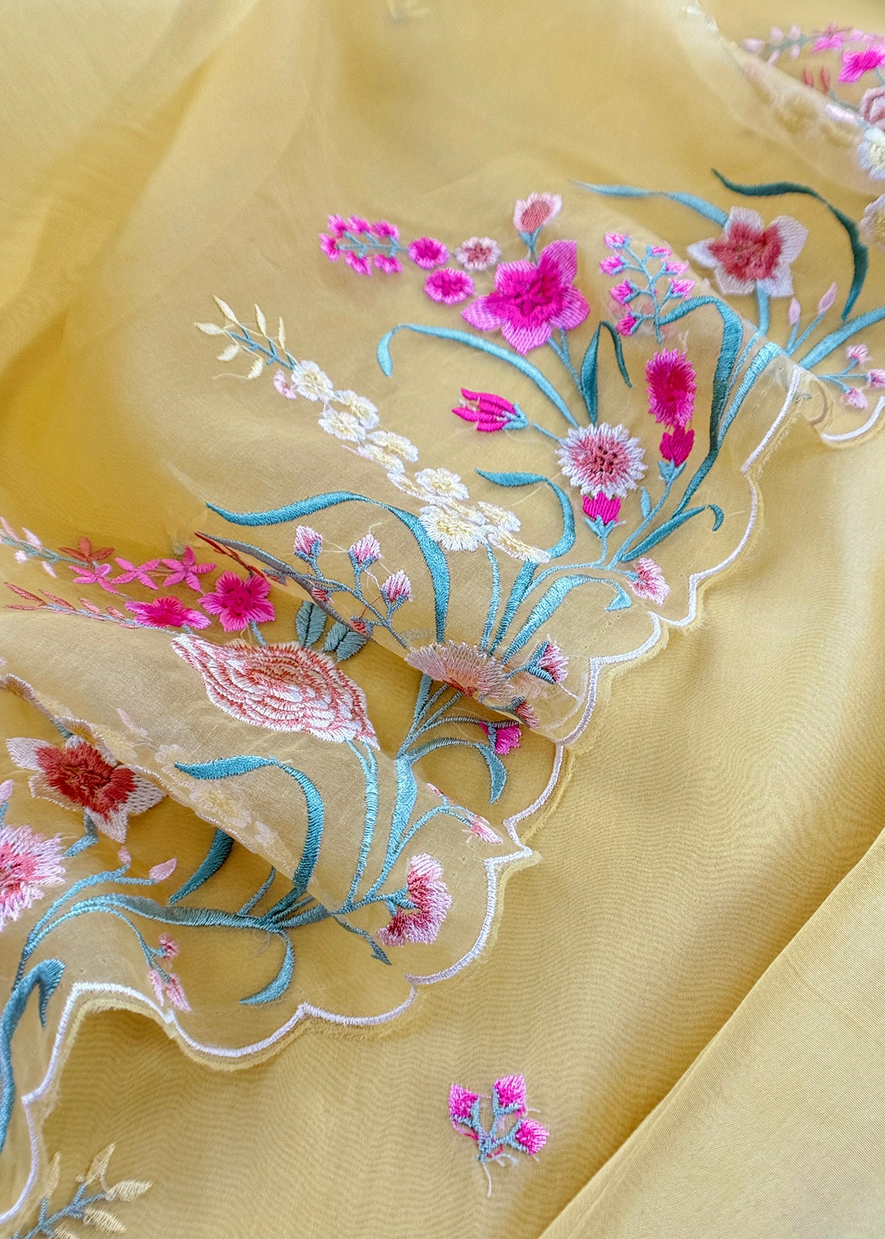 Premium quality organza unstitched suit with dupatta

