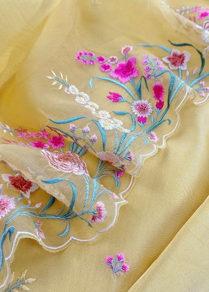 Premium quality organza unstitched suit with dupatta

