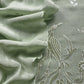 Sage Green Presenting Our Pure Mul Cotton Unstitched Dupatta Suit With Tissue Appliqué Work