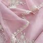 Lavender Handloom Kora Silk Unstitched Suit Fabric With French Thread Embroidery