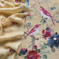 Yellow Pure Mul Cotton Chidiya Embroidered Suit With Dupatta