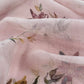 Pink Brush Print Pure Kora Silk Unstitched Suit Fabric With Appliqué Work And Pitta Embroidery