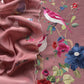 Drak Mauve Pure Mul Cotton Chidiya Embroidered Suit With Dupatta